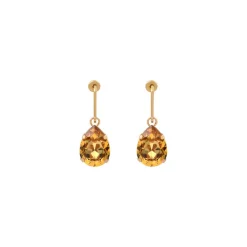 Lucky Charm Hoop Earrings - Yellow