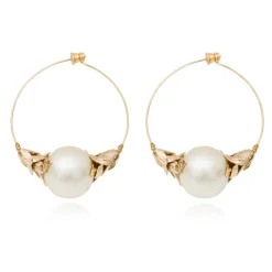 Lucy hoop earrings - white