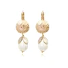 Lucy sleeper earrings - white