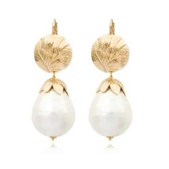Lucy thin sleeper earrings - white