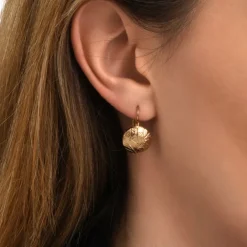 Lucy thin sleeper earrings - white