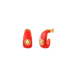 Masseria fine post earrings - coral