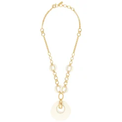 Masseria long chain necklace - white