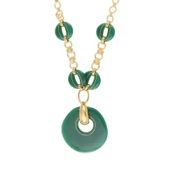 Masseria long chain necklace - green