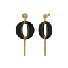 Masseria pierced stud earrings - black