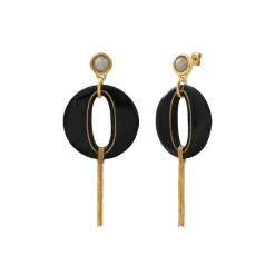 Masseria pierced stud earrings - black