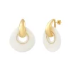 Masseria pierced stud earrings - white