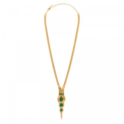 Mid-length Sun Necklace - Green