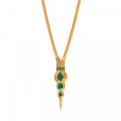 Mid-length Sun Necklace - Green