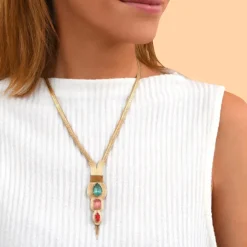Mid-length Sun Necklace - Multicolored