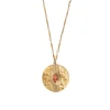 Mid-length Sun Necklace - Pink