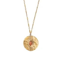 Mid-length Sun Necklace - Pink