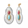 Mindoro pierced stud earrings - white mother-of-pearl