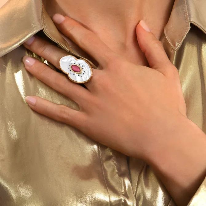 Mindoro ring - white mother-of-pearl
