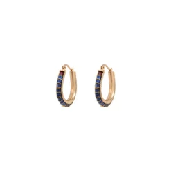 Ninon delicate hoop earrings - blue