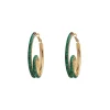 Ninon hoop earrings - green