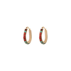 Ninon hoop earrings - red