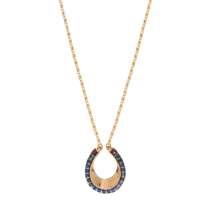 Ninon pendant necklace - blue