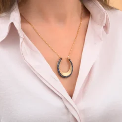 Ninon pendant necklace - blue