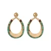 Ninon pierced stud earrings - turquoise
