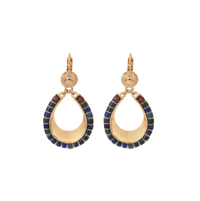 Ninon sleeper earrings - blue