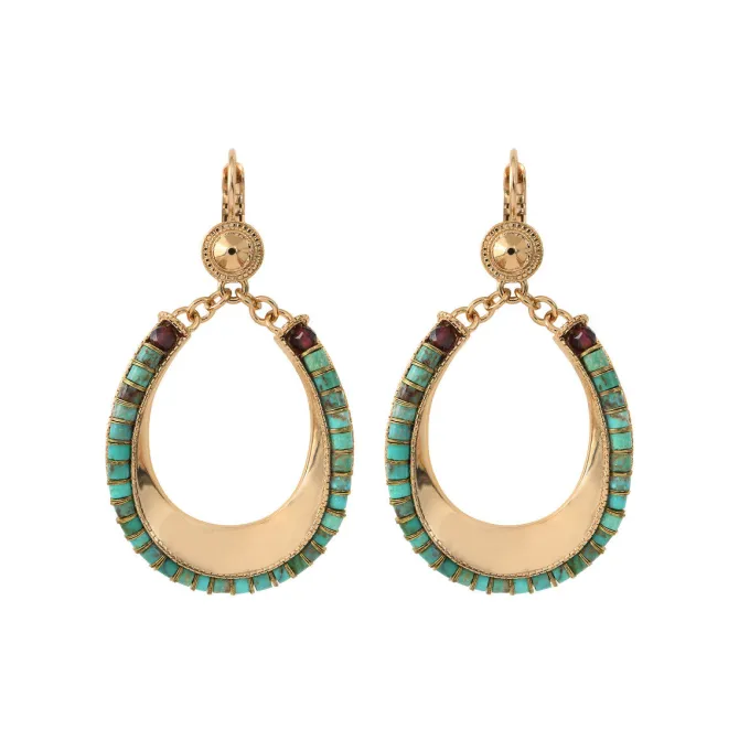 Ninon sleeper earrings - turquoise