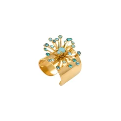 Noémie adjustable medium ring - turquoise
