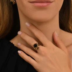 Noémie ring - black and white