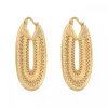 Noor fancy hoop earrings - gold