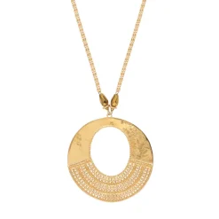 Noor fancy pendant necklace - gold
