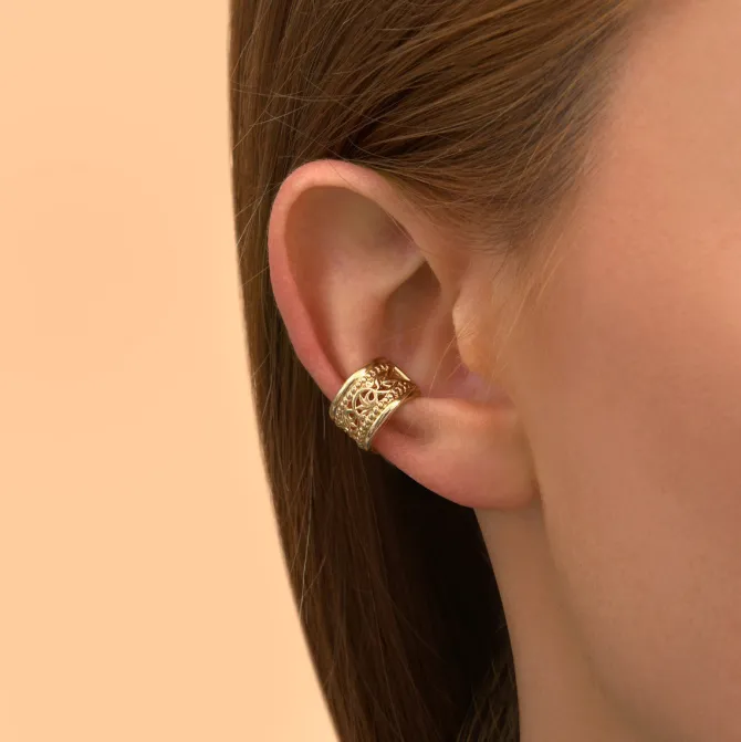 Noor Large Ear Cuff - Gold