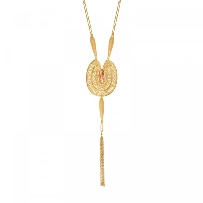 Noor long necklace - pink