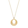 Noor round pendant necklace - gold