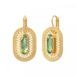 Noor sleeper earrings - green
