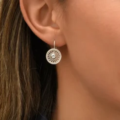 Noor sleeper earrings - silver