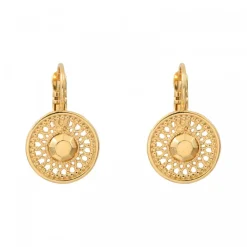 Noor thin sleeper earrings - gold