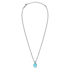 Noto adjustable delicate pendant necklace - turquoise