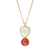 Noto Adjustable Pendant Necklace - Red