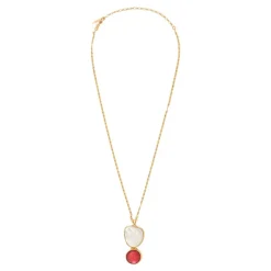 Noto Adjustable Pendant Necklace - Red