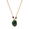 Noto Adjustable Pendant Necklace - Green