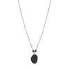 Noto Adjustable Pendant Necklace - Black