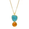 Noto Adjustable Pendant Necklace - Turquoise
