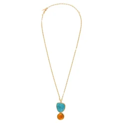 Noto Adjustable Pendant Necklace - Turquoise
