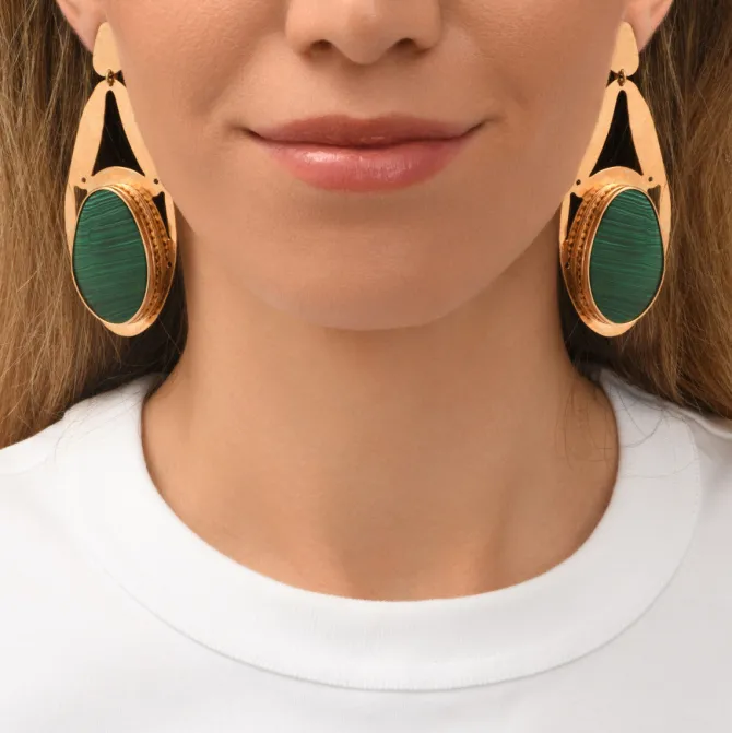 Noto clip-on earrings - green