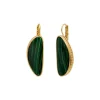 Noto large sleeper earrings - green