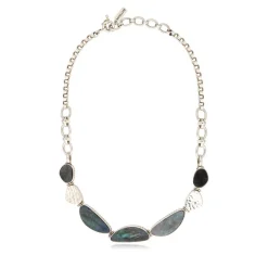 Noto necklace - grey and black