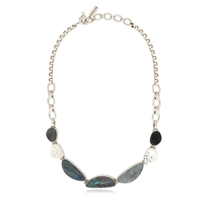 Noto necklace - grey and black