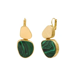 Noto sleeper earrings - green