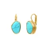 Noto sleeper earrings - turquoise