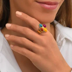 Océane Adjustable Wide Ring – Multicolored